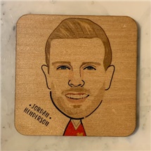 LFC Jordan Henderson Wooden Coaster