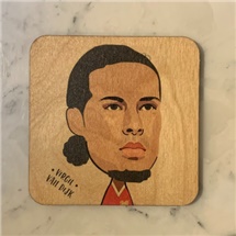 LFC Virgil van Dijk Wooden Coaster